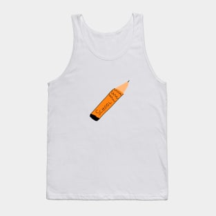 Back to school brown pencil art Tank Top